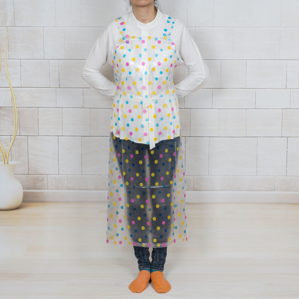 背带式加厚PVC男女成人无袖防水防油挂脖围裙厨房工作服游泳馆