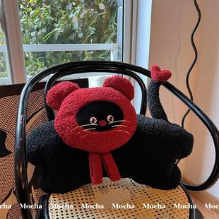 网红可爱猫咪抱枕毛绒玩具办公室靠垫午睡枕床上沙发靠睡觉枕垫子