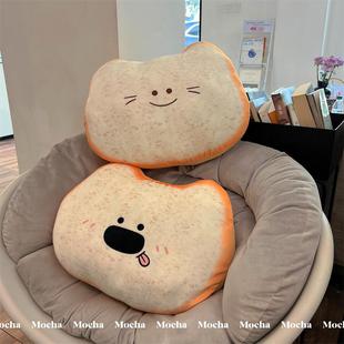 网红可爱吐司面包西高地抱枕靠垫毛绒玩具沙发床头靠枕送人礼物女