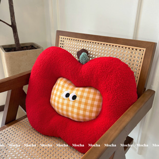 可爱苹果抱枕女生睡觉飘窗榻榻米靠垫宿舍沙发办公室护腰座椅靠枕