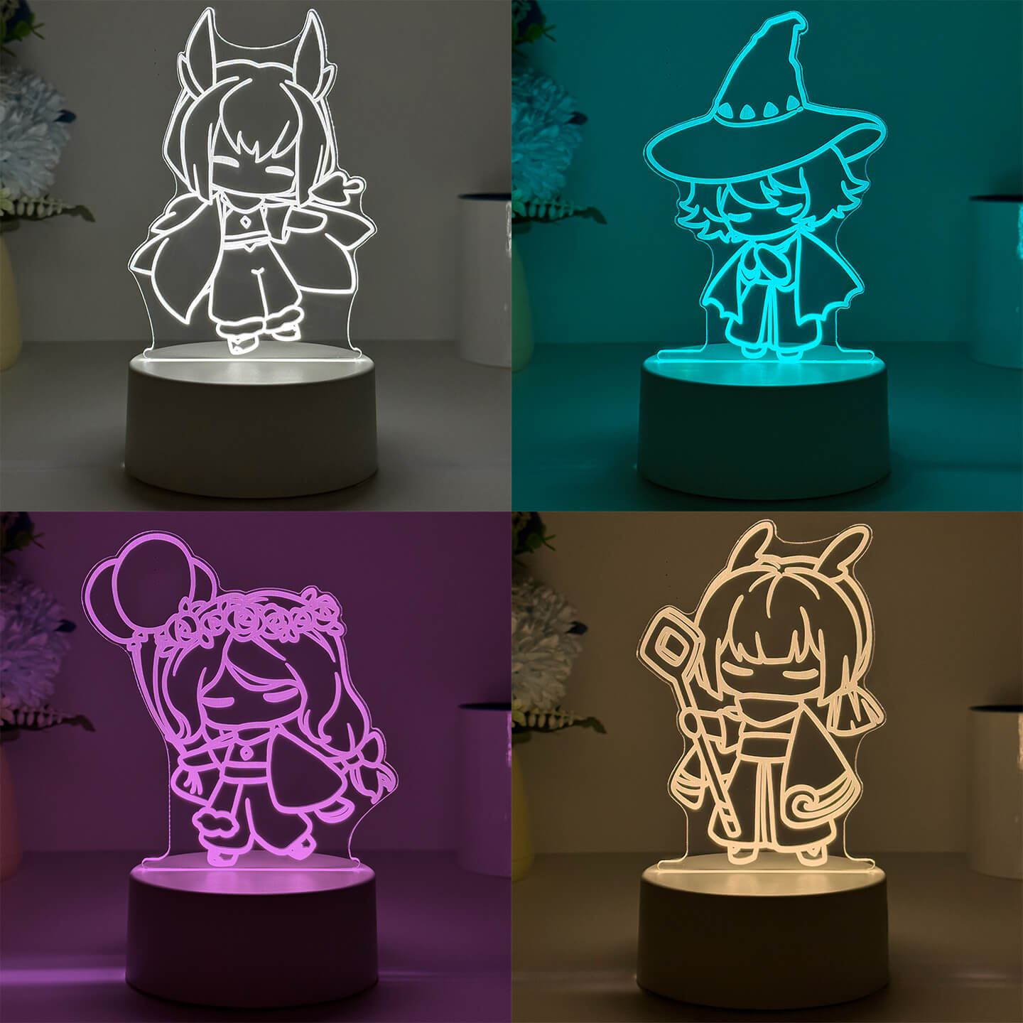 光遇周边小夜灯白鸟巫师虚荣花环白枭公仔玩偶生日礼物手办小摆件图片
