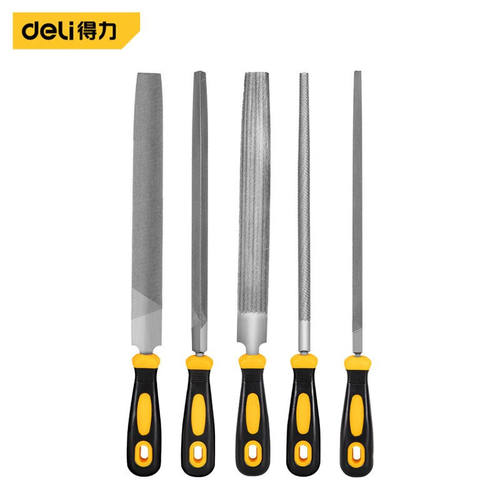 得力(deli)中齿锉刀组套整形锉刀什锦锉打磨工具5件套10英寸DL352