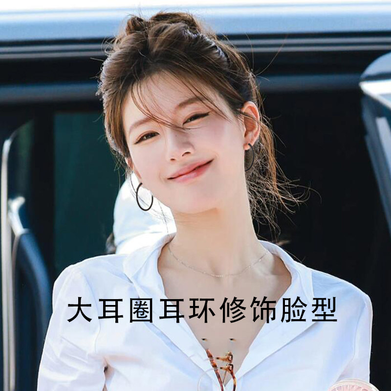 初影黑圈日常925银针耳环