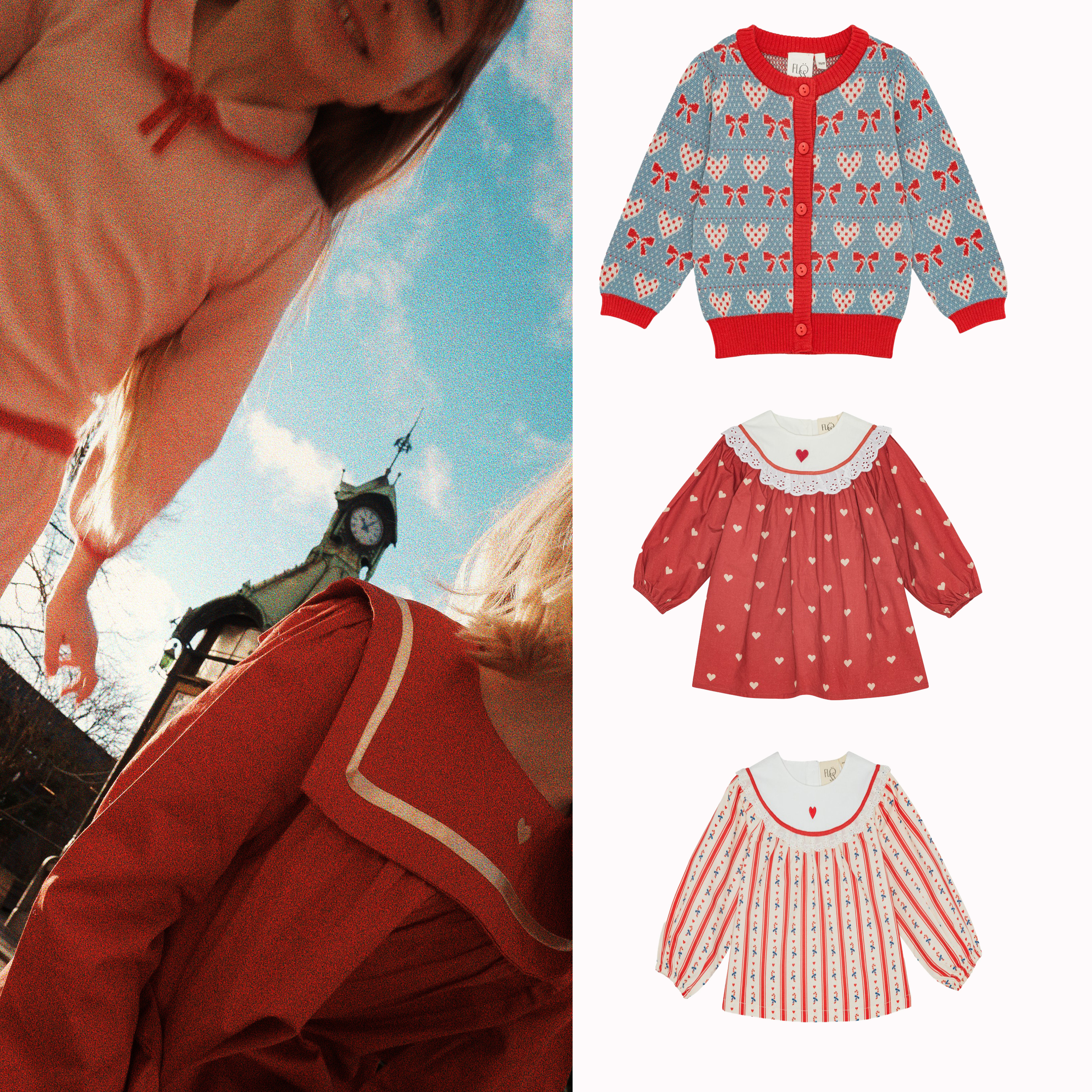 丹麦floess 25款秋冬drop2 女童连衣裙 外套 上衣马甲 吊带裙