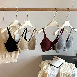 秋冬磨毛暖肌果冻软支撑6805无钢圈聚拢防下垂少女性感镂空文胸罩