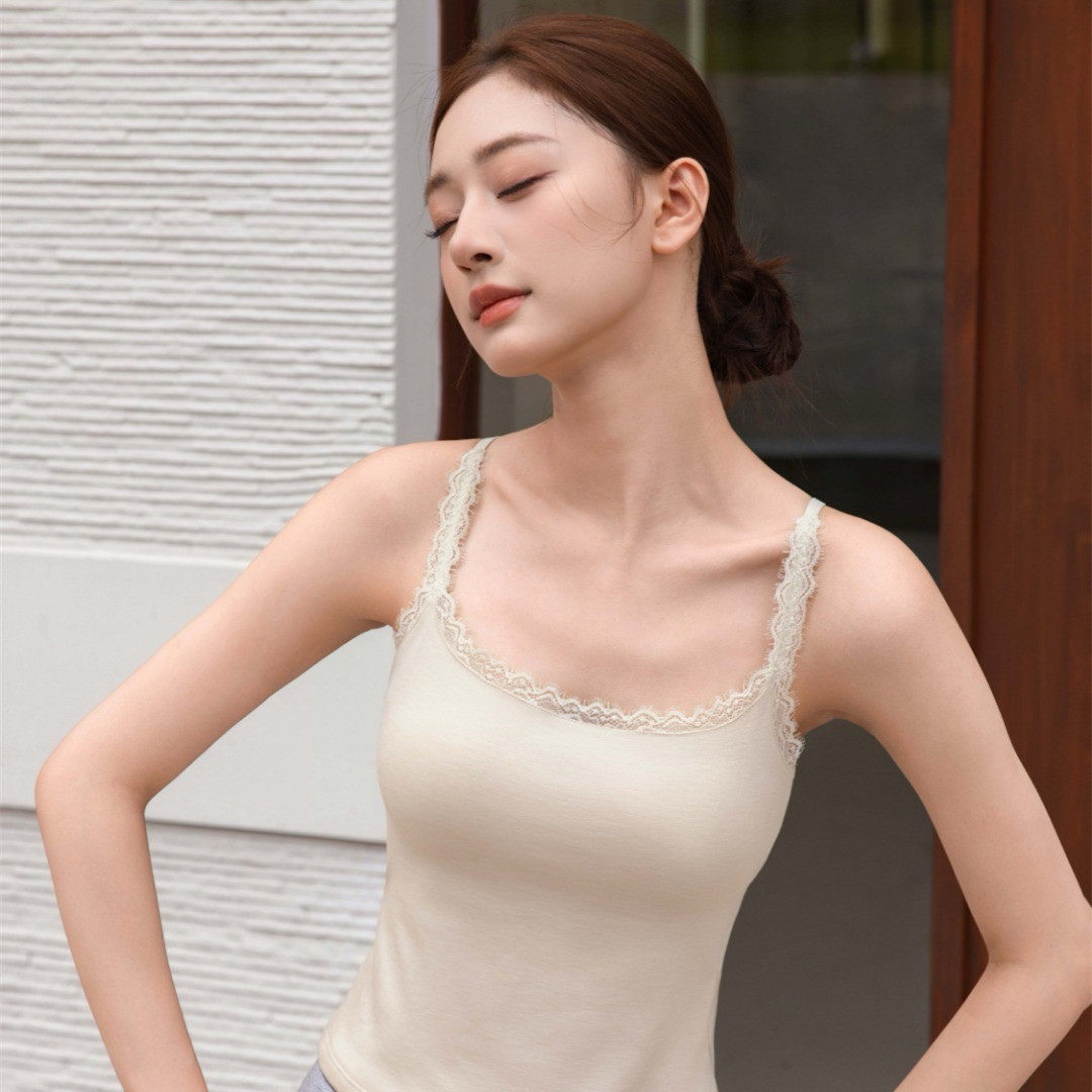 入秋韩系蕾丝显瘦吊带背心6136女