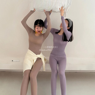 隐形保暖打底套装 长裤 少女高弹舒适长袖 秋冬小弹簧皮肤衣550套装