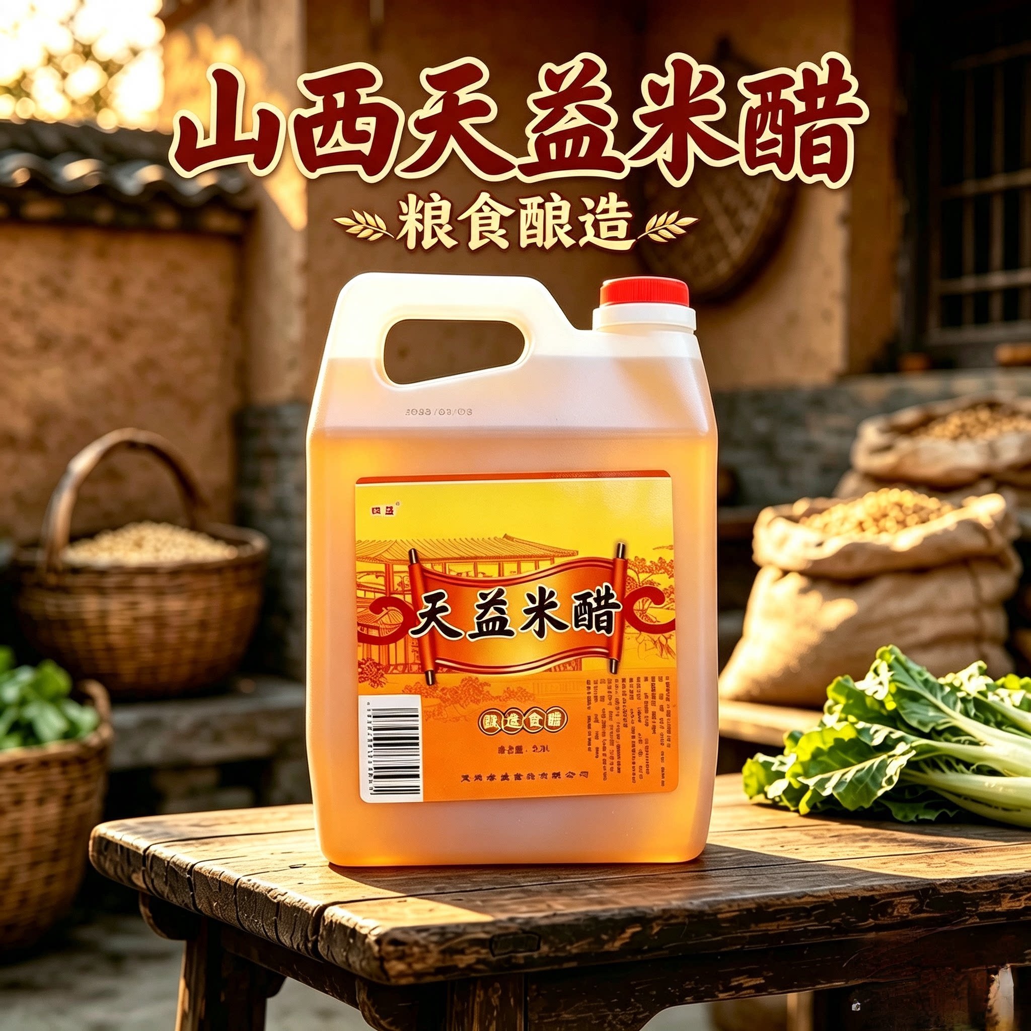 山西米醋天益米醋5斤装酿造食醋醋/醋制品/果醋