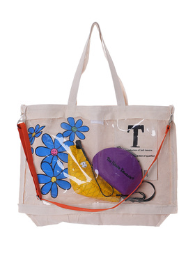 26春新款小众设计懒惰风超大单肩托特包通勤大容量斜挎包帆布痛包