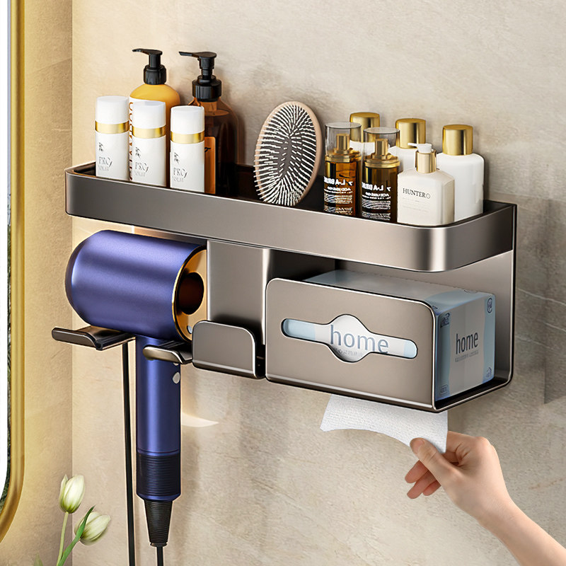 吹风机置物架免打孔化妆室适配吹风机挂架吹风机浴室收纳层架子支,家庭/个人清洁工具,吹风机置物架,淘宝优惠券,粉丝福利购,淘宝优惠卷