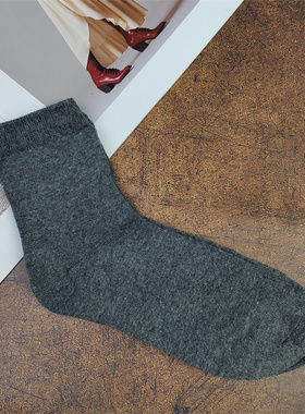 性价比高 四季款袜子女黑白色中筒袜简约小皮鞋袜子灰色女袜