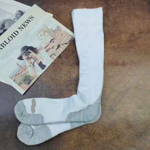 外贸单 袜子纯棉高腰毛巾底防滑男袜护小腿 户外压力登山袜男大码