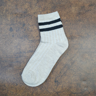 实惠袜子学院风条纹中筒袜男纯棉休闲袜春夏薄款 学生袜女