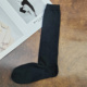 外贸单 孤品捡漏款 长筒女袜黑色及膝小小腿纯棉JK长袜常规厚度