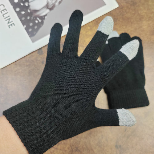 女士可触屏打手机魔术针织弹力