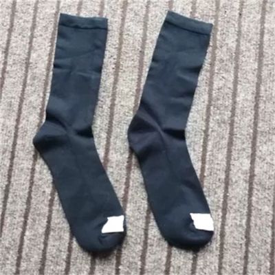 纯色高筒袜子毛巾底出口纯色黑袜