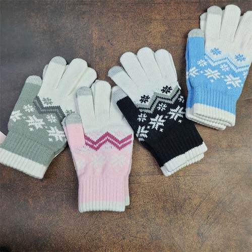 秋冬日系保暖复古手套
