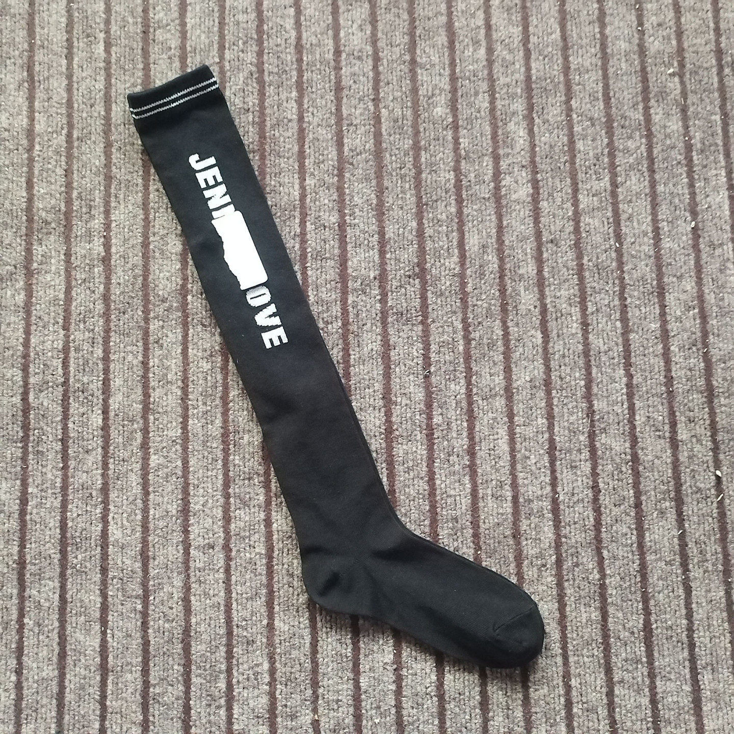 出口单 过膝女袜黑色纯棉侧面字母就一个颜色清仓处理了,女士内衣/男士内衣/家居服,长筒袜,淘宝优惠券,粉丝福利购,淘宝优惠卷