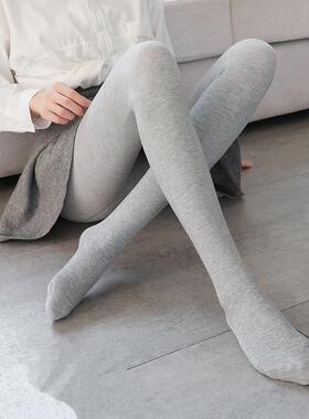 打底裤袜女春秋薄款黑灰色内外穿秋裤连裤袜踩脚弹力裤修身显瘦裤