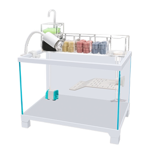 家用乌龟饲养缸上过滤超白鱼缸生态造景全套养乌龟专用豪华大别墅