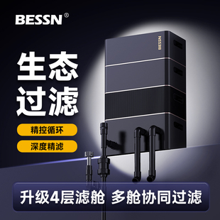 BESSN贝森四层滤舱升级款鱼缸过滤器净水循环系统池杀菌过滤设备