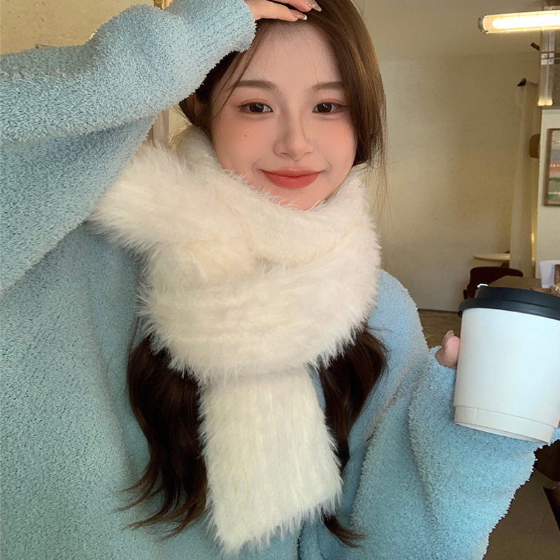 绒围巾女冬2025新款貂毛韩版高级百搭加厚防寒保暖仿围脖白色学生,服饰配件/皮带/帽子/围巾,围巾/丝巾/披肩,淘宝优惠券,粉丝福利购,淘宝优惠卷