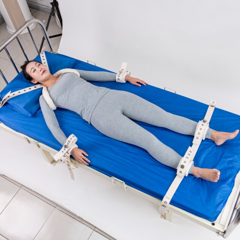 卧位5点磁控约束带套装精神科双手双脚肩部绑床上束缚安全耐切割