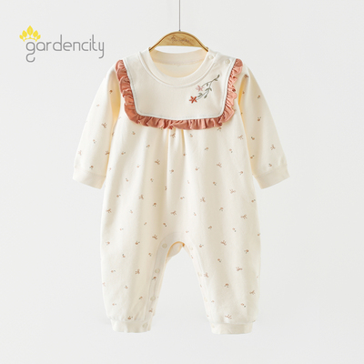 gardencity女宝宝连体衣舒绒棉