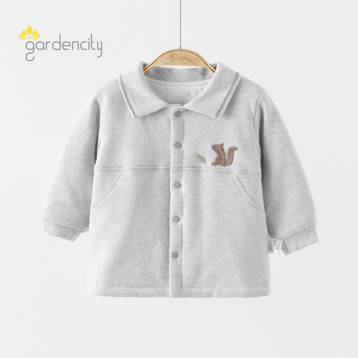 gardencity婴儿薄棉外套中长款