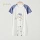 婴儿连体衣夏季 套头哈衣男女宝宝家居服 9分裤 薄款 兰精莫代尔5分袖