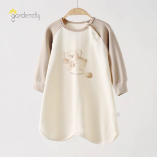 婴儿睡袍秋冬莫代尔棉舒绒男女宝宝长款 家居服睡裙防踢睡衣袍秋季