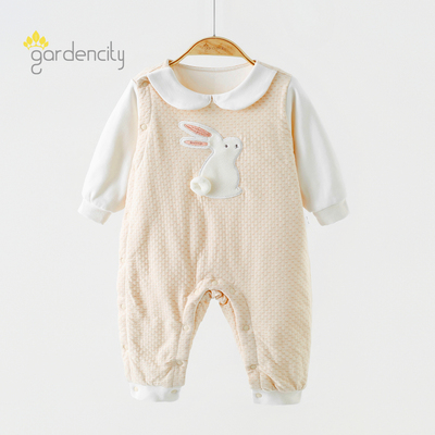 gardencity婴儿连体衣秋冬季夹棉