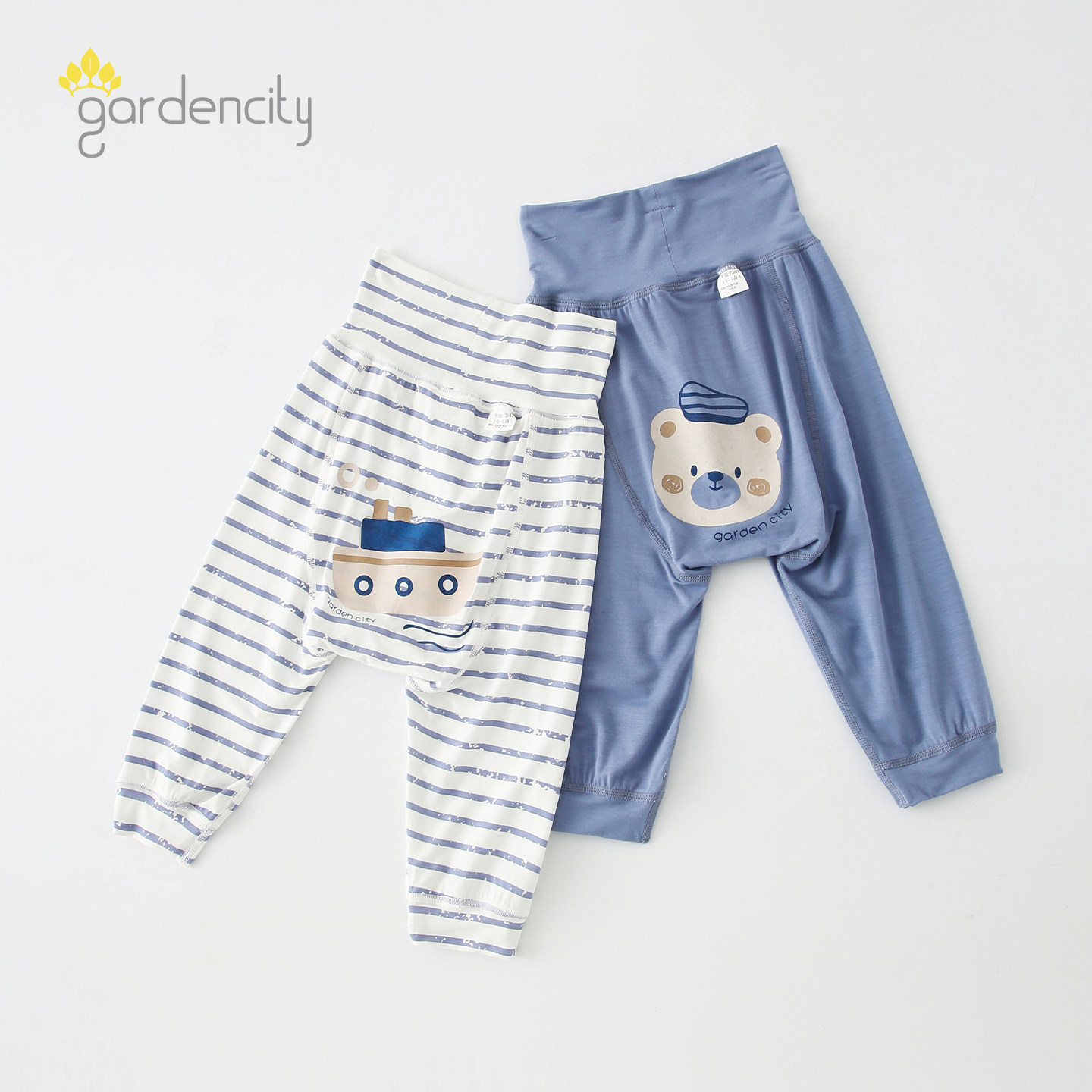 婴儿家居裤夏季薄款莫代尔零碳高腰大PP裤男女宝宝睡裤空调裤夏装