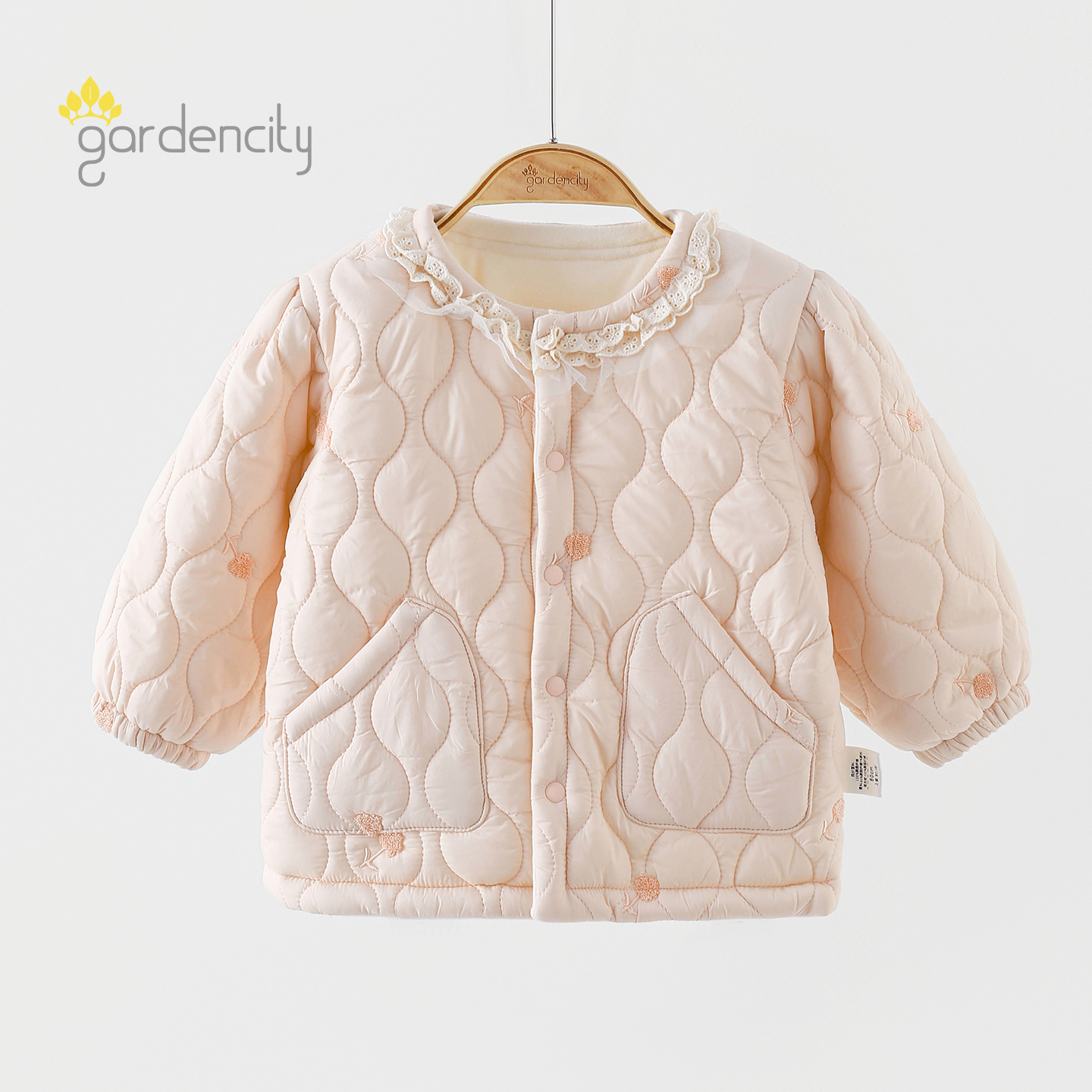 gardencity女宝宝薄棉家居服夹棉