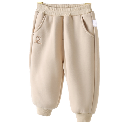 秋冬女童加绒洋气加厚保暖长裤