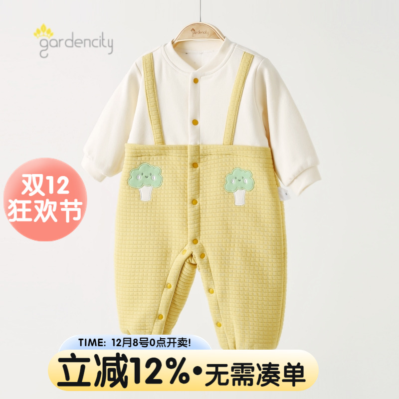 宝宝连体衣秋冬恒温棉薄棉