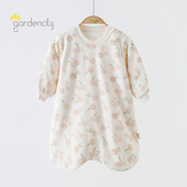 婴儿睡袍秋冬夹棉40g保暖女宝宝薄棉家居服睡衣睡袋防踢被小女孩