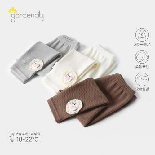 gardencity婴儿蕾丝小兔打底裤