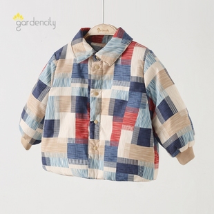 领轻薄白鸭绒儿童保暖上衣服外穿 衬衫 婴儿羽绒服外套冬装 宝宝时尚