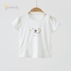 婴儿短袖 上衣服凉感冰丝 莫代尔熊猫提花男女宝宝半袖 T恤夏季 薄款