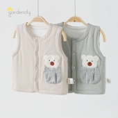 婴儿马甲秋冬季 40g夹棉保暖背心卡通男女宝宝薄棉马夹坎肩上衣服