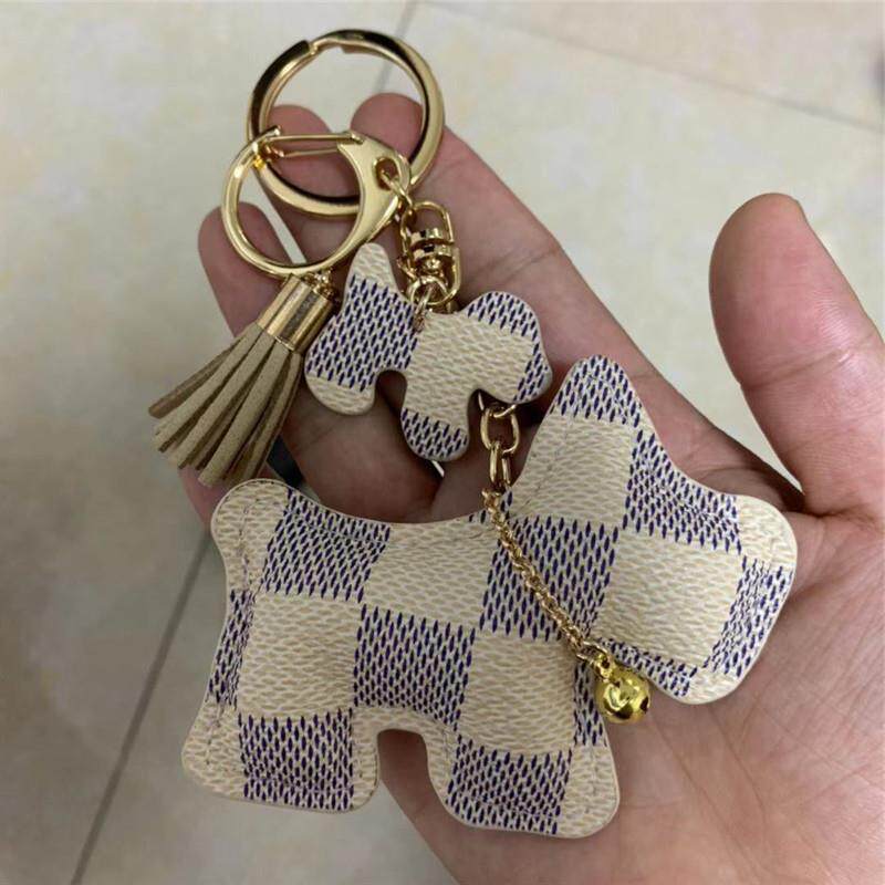 lv&gedete 老花小狗狗法斗汽车钥匙扣挂件可爱情侣礼物背包挂饰女