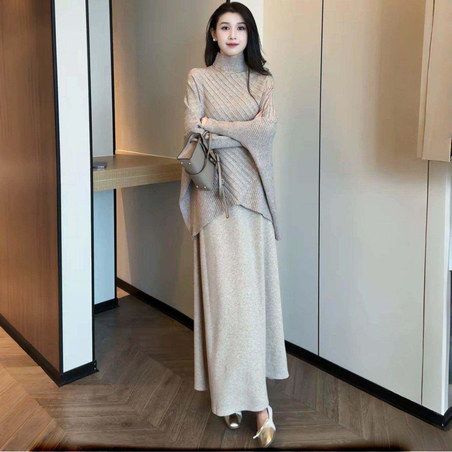 香港代购时尚套装裙女秋冬新款洋气质显瘦针织衫上衣半身裙两件套,女装/女士精品,时尚套装,淘宝优惠券,粉丝福利购,淘宝优惠卷