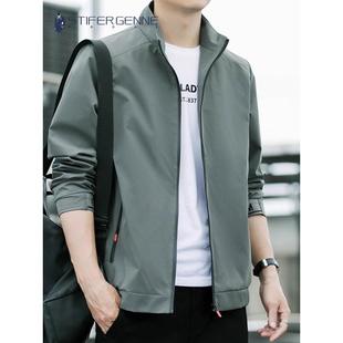 男士 高端休闲宽松短款 上衣潮 2025新款 斯蒂芬立领夹克外套男春秋季