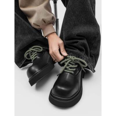 潮牌2025秋季小众巴黎德比鞋男厚底增高通勤皮鞋高级感休闲大头鞋