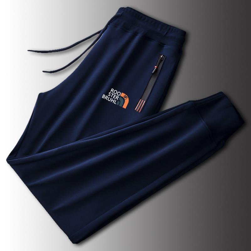 MAROLIO~出口法国！运动休闲裤男春秋款纯棉宽松大码束脚卫裤长裤