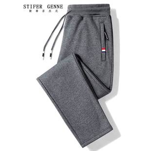 长裤 斯蒂芬纯棉刺绣休闲裤 高端潮流宽松直筒男士 2025新款 男春秋季