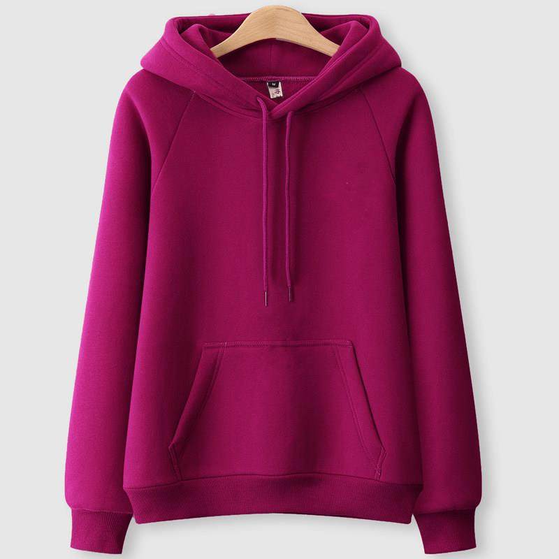 潮牌2024年秋冬纯色连帽卫衣女加绒加厚韩版宽松大码薄款外套上衣,女装/女士精品,卫衣/绒衫,淘宝优惠券,粉丝福利购,淘宝优惠卷
