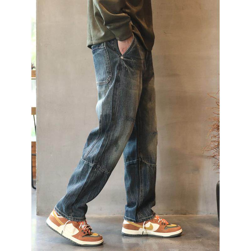 it neith BIAS潮牌美式覆古牛仔裤男休闲宽松直筒高街春秋长裤子,男装,大码下装,淘宝优惠券,粉丝福利购,淘宝优惠卷