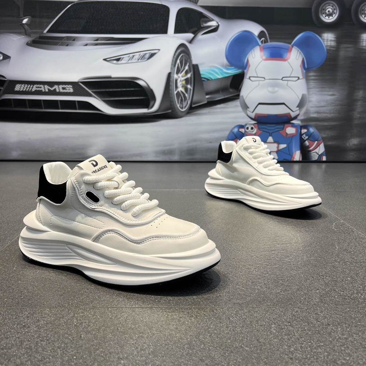 香港ITMY3 2024秋季新款男士休闲老爹鞋增高鞋皮面小白鞋运动潮鞋